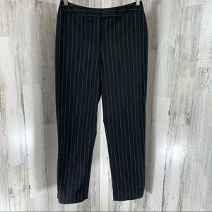 Worthington Stretch Women's Black‎ Pinstripes High Rise Dress Work Pants Sz 8